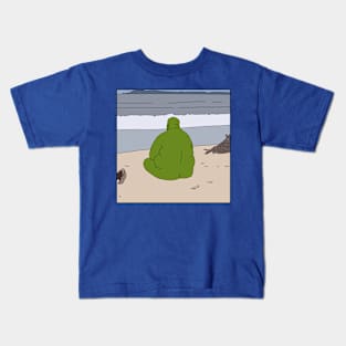 A Green Stone by the Sea Kids T-Shirt